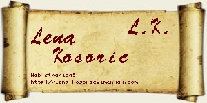 Lena Kosorić vizit kartica